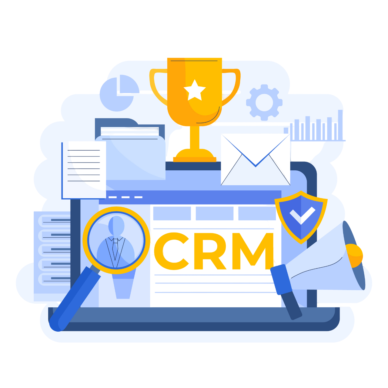 CRM and Sales Illustration